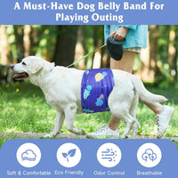 Dog Belly Bands for Male Dogs 5 Pack, Reusable Male Dog Diapers - XLarge / Turtle - image 2