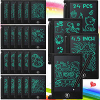 Zhehao 24 Pack 4.5" LCD Writing Tablet for Kids - Black / Classic