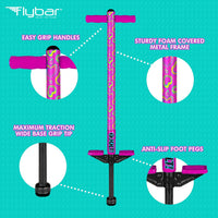 Flybar Jolt Pogo Stick for Kids - Pink Hearts - image 4