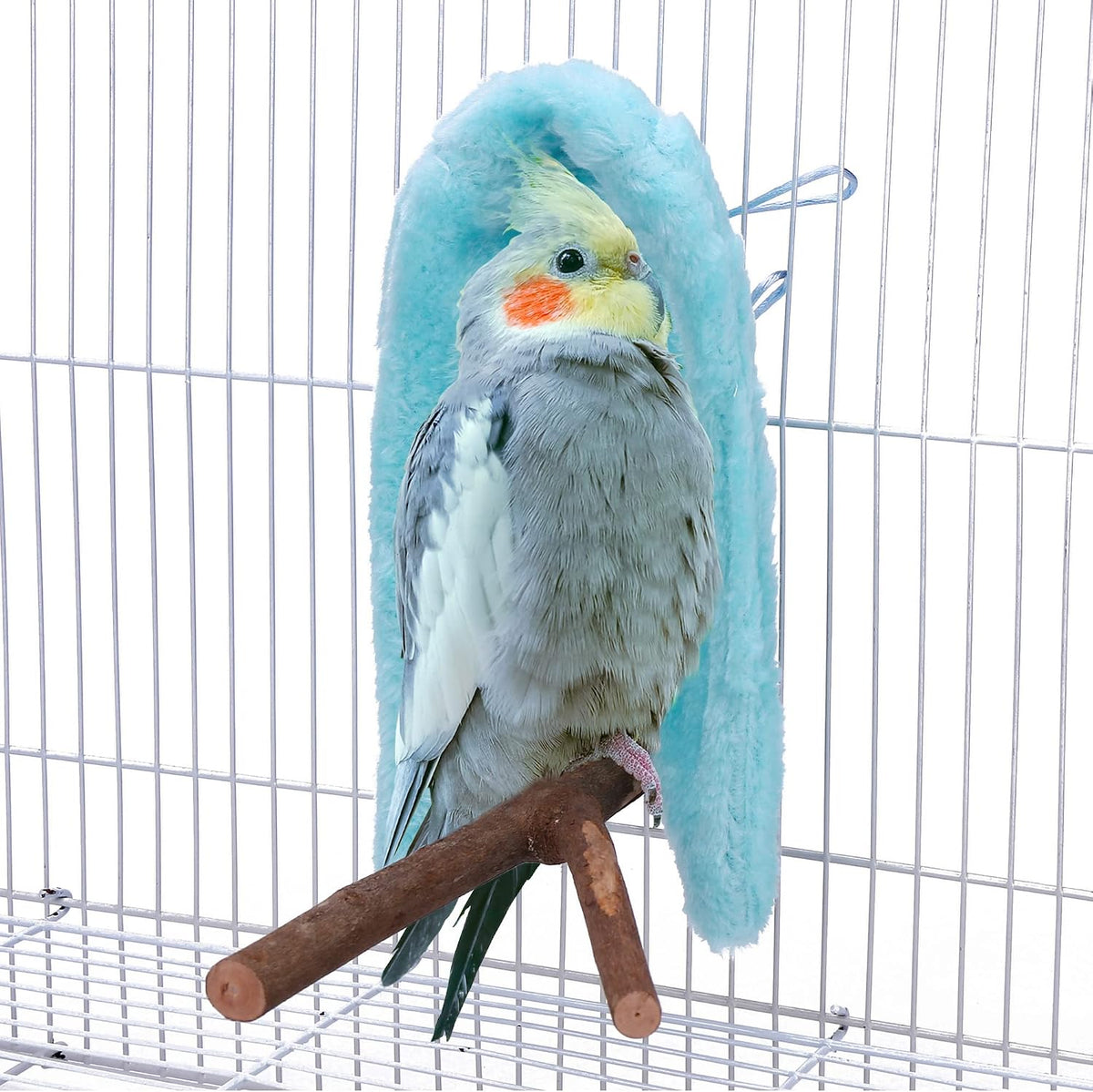 Comfort Corner Fleece Bird Blanket Bird Cage Warm Bird Hut Blue M – Essentials for Birds - Blue / L