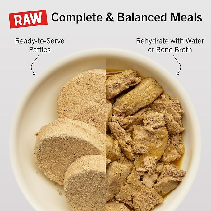 Stella & Chewy's Freeze-Dried Raw Dinner Patties - Beef Recipe - High Protein Grain-Free Puppy & Dog Food - Perfect For Picky Eaters - 14 oz