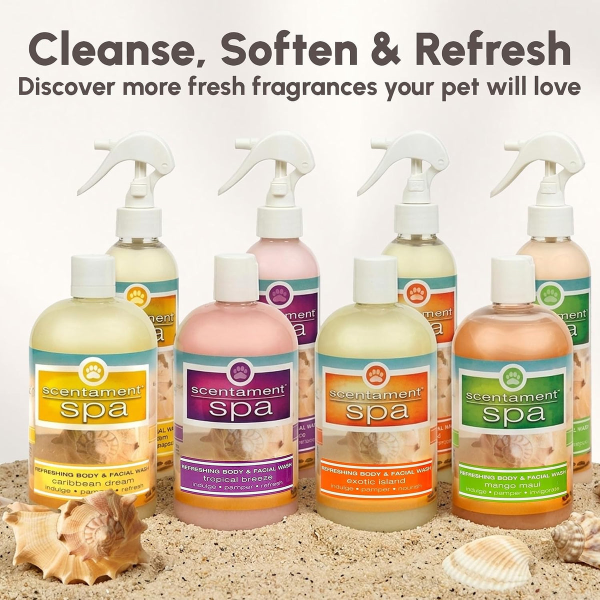 Best Shot Pet Scentament Spa Seasonal Facial & Body Wash - Exotic Island / 16 Fl Oz - image 4