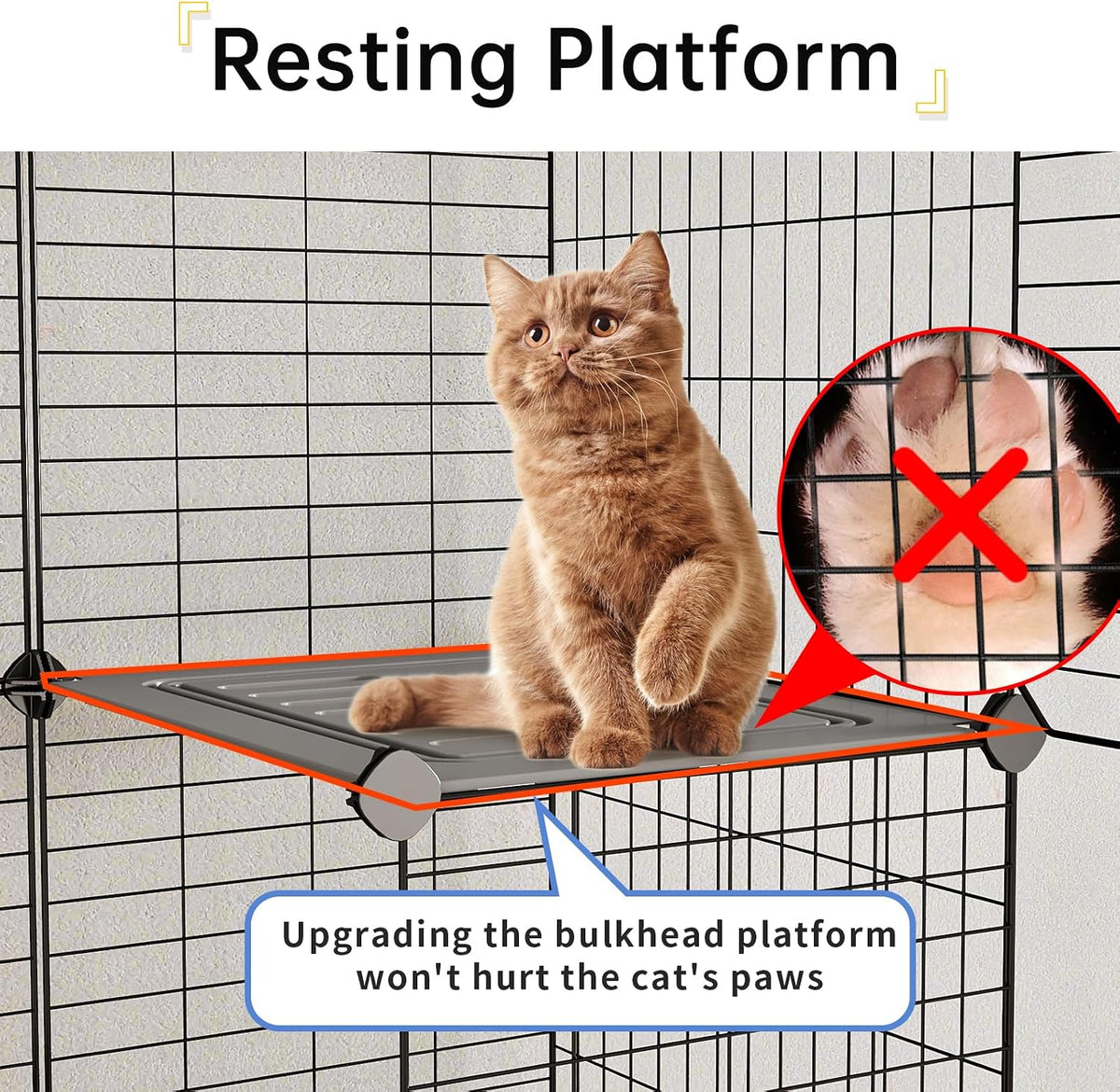 Cat Cage Indoor with Litter Box 3-Tier DIY Cat Playpen Detachable - 28.6"L x 17.8"W x 41.3"H - image 4