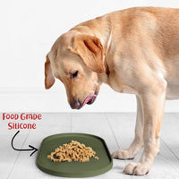 DogBuddy Dog Food Mat, Waterproof Dog Bowl Mat - 19"L x 11"W / Khaki Green - image 4