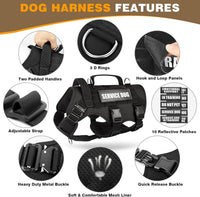 WINSEE Tactical Dog Harness with Dog Leash - Large / Black - image 3