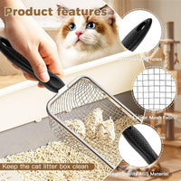 Cat Litter Scoop, Long Handle Scooper - black - image 3