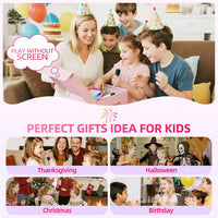 Kinglucky Mini Karaoke Machine for Kids - Pink - image 4