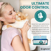 BrightOn, 75 Litter Bag Refill Bags for Genie Easy Roll Litter Bin, Ultimate Odor Control, - Unscented 25 Bags - image 3