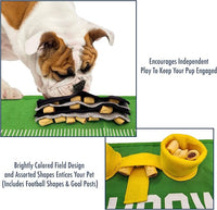 NFL San Francisco 49ers Dog Snuffle Mat – Interactive Pet Slow Feeder, Football Field Design Food Puzzle Toy for Dogs & Cats, Foraging Activity Mat for Smarter Feeding
