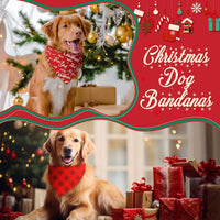 Chunful 100 Pcs Fall Dog Bandanas Bulk Maple Leaf Print Autumn Pet - Red white / 31.5 x 21.7 x 21.7" - image 4