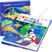 CHICAUP Paint with Water Coloring Books for Kids - Dark Blue