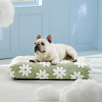 LE SURE Cute Aesthetic Dog Bed for Crate - 30.0"L x 20.0"W x 4.0"Th / Green Checkered - image 4