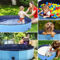 Foldable Dog Pool, Portable Pet Bath Tub and Kiddie Swimming Pool – Essentials for Dogs - 48"-L / Blue - image 2