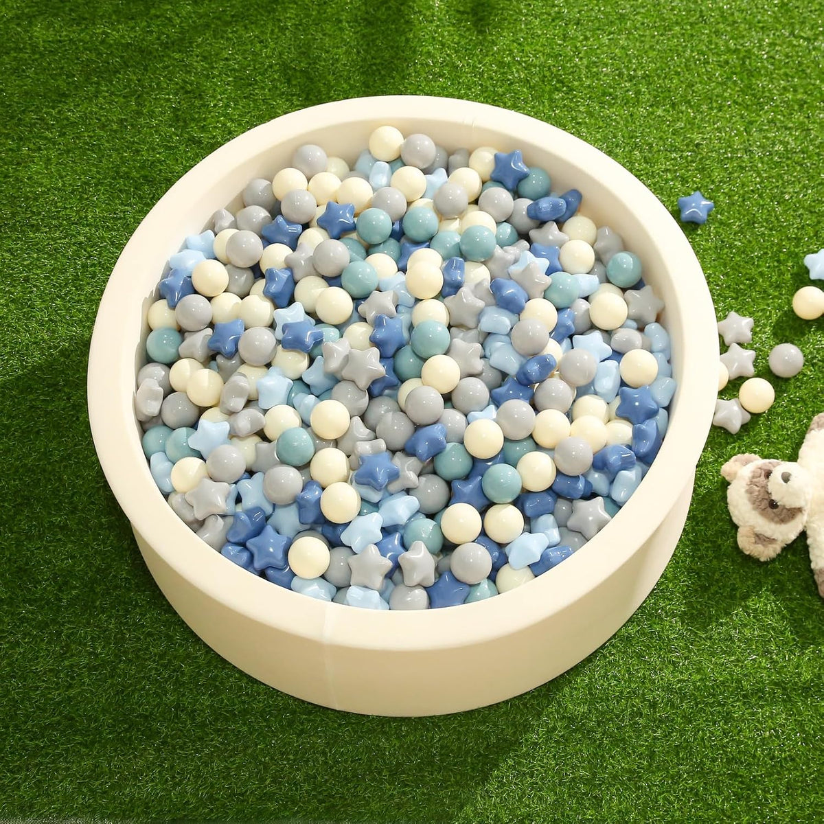 TRENDPLAY Star Ball Pit Balls for Toddlers 50 100 200 Count Star - Creamy Blue / 200 - image 2