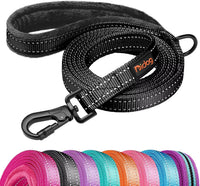 6FT Reflective Dog Leash for Small Medium Dogs, 5/8" Width - Black / 3/4''x 6 FT