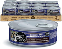 Dave's Pet Food Grain Free Wet Cat Food (Chicken & Whitefish), Made in Canada Naturally Healthy Canned Cat Food, 5.5 oz Cans (24 Pack)