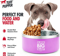 Tuff Pupper 100 oz Heavy Duty Insulated Stainless Steel Dog Bowl - 100oz / Punch Pink - image 3