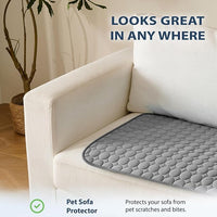 MICROCOSMOS Summer Cooling Mat & Sleeping Pad- Water Absorption Top, Materials Safe, Easy Carry, EZ Clean. Keep Cooling for Pets, Kids and Adults.(Dark Grey, 28" x 22")