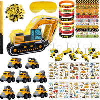 FIGEPO construction dump truck pinata for kids birthday parties, 16.5 inch