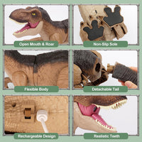 IQKidz Dinosaur World Race Track Toys, 1 Race Car, 6 Dino Toys - Tyrannosaurus-Rex - image 4