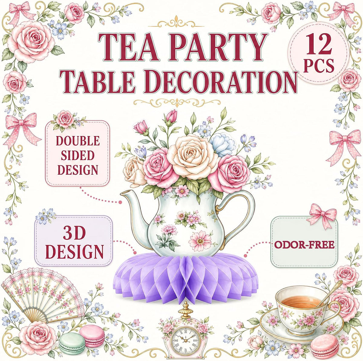 HaPiBiDesign transportation party decorations, 10 honeycomb table centerpieces - view 14