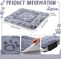 2 Pack Self Warming Cat Dog Bed Pad - Grey / 17'' X 17'' / Dog Paw - image 2