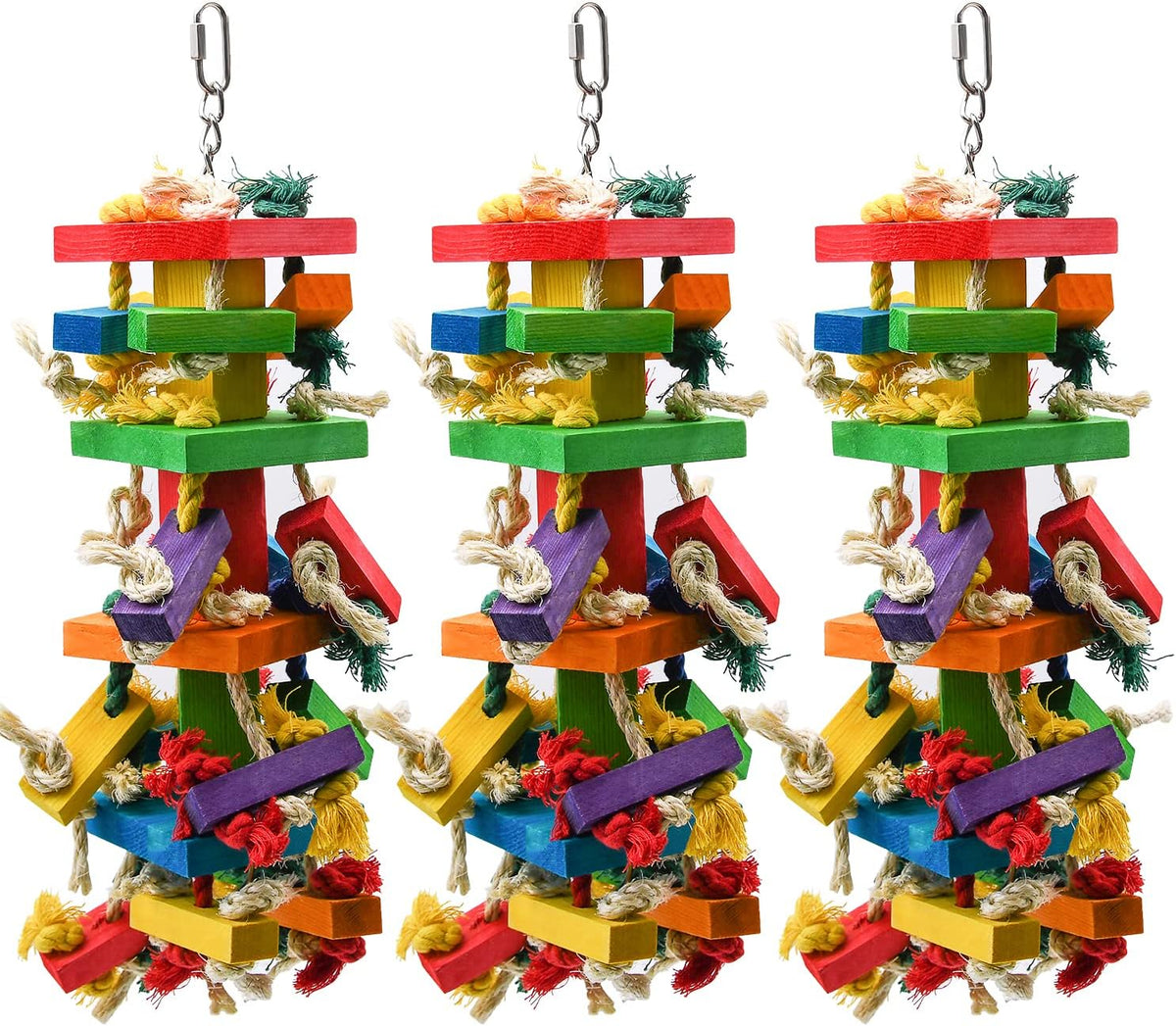 RUBY.Q 20in Large Parrot Toy - 3 Pack