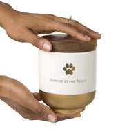 Pearhead Pet Ceramic Forever in Our Hearts Urn, Pet Memorial - Gold My Heart Urn - image 4
