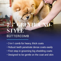 Chris Christensen 000 7.5 in. Greyhound Style Fine/Coarse Colored - Metallic / 003 - 7.5 Inch Extra Coarse/Fine - image 2