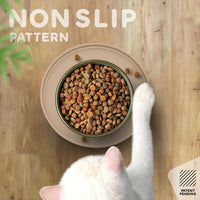Dog Food Mat - Raised Edges Dogs Mat for Food and Water Prevent Spill, Waterproof Cat Food Mats - 10" Round / Beige - image 4