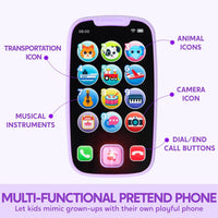 JOYIN Kids Learning Phone and Remote Toy - Purple Phone and Remote with Bird - image 4