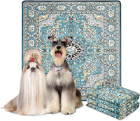 Washable Pee Pads for Dogs, Reusable Puppy Pads 36"x 41" 2 Pack – Essentials for Dogs - Medallion Blue / 36"*36"(Pack of 2)