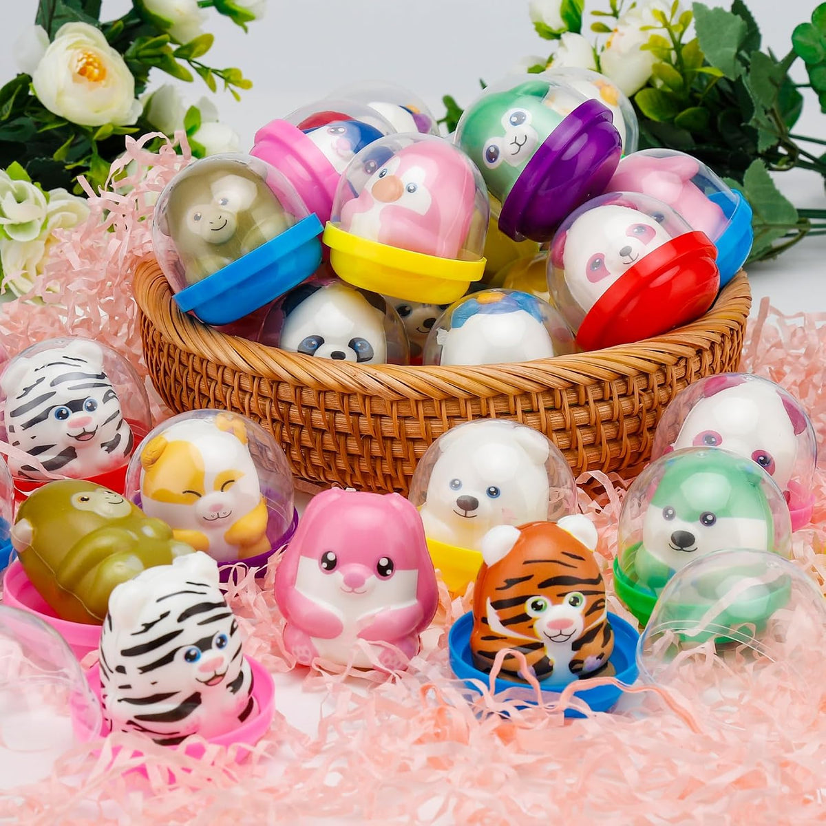 CURIBBLE 30 pack slow rising animal squishy toys in colorful capsules - view 3