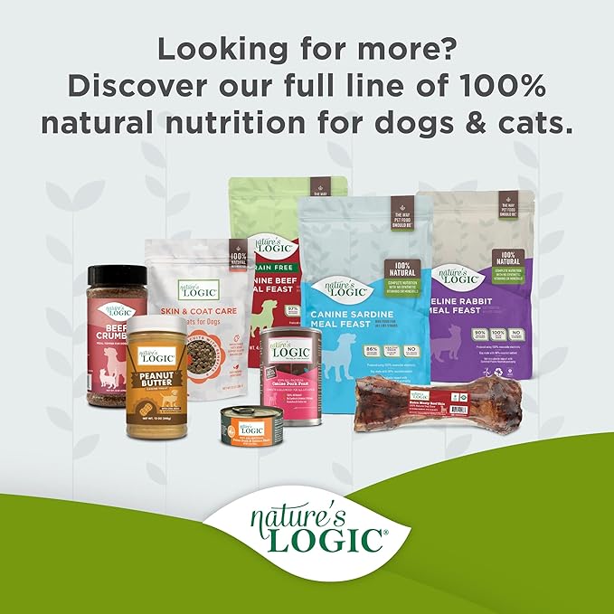 Nature's Logic Wet Cat Food - Feline Chicken Feast 95% Animal Ingredients - No Synthetic Vitamins, Minerals or Artificial Additives, 100% Natural, Grain-Free, Made in USA - Chicken (5.5 oz, 24 pack)