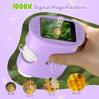 1000X Handheld Digital Microscope for Kids: Pocket Microscope - Purple - image 3
