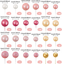 RASSLISA ball cake toppers, 56 plastic pearl balls in three sizes for cake decorating - view 8