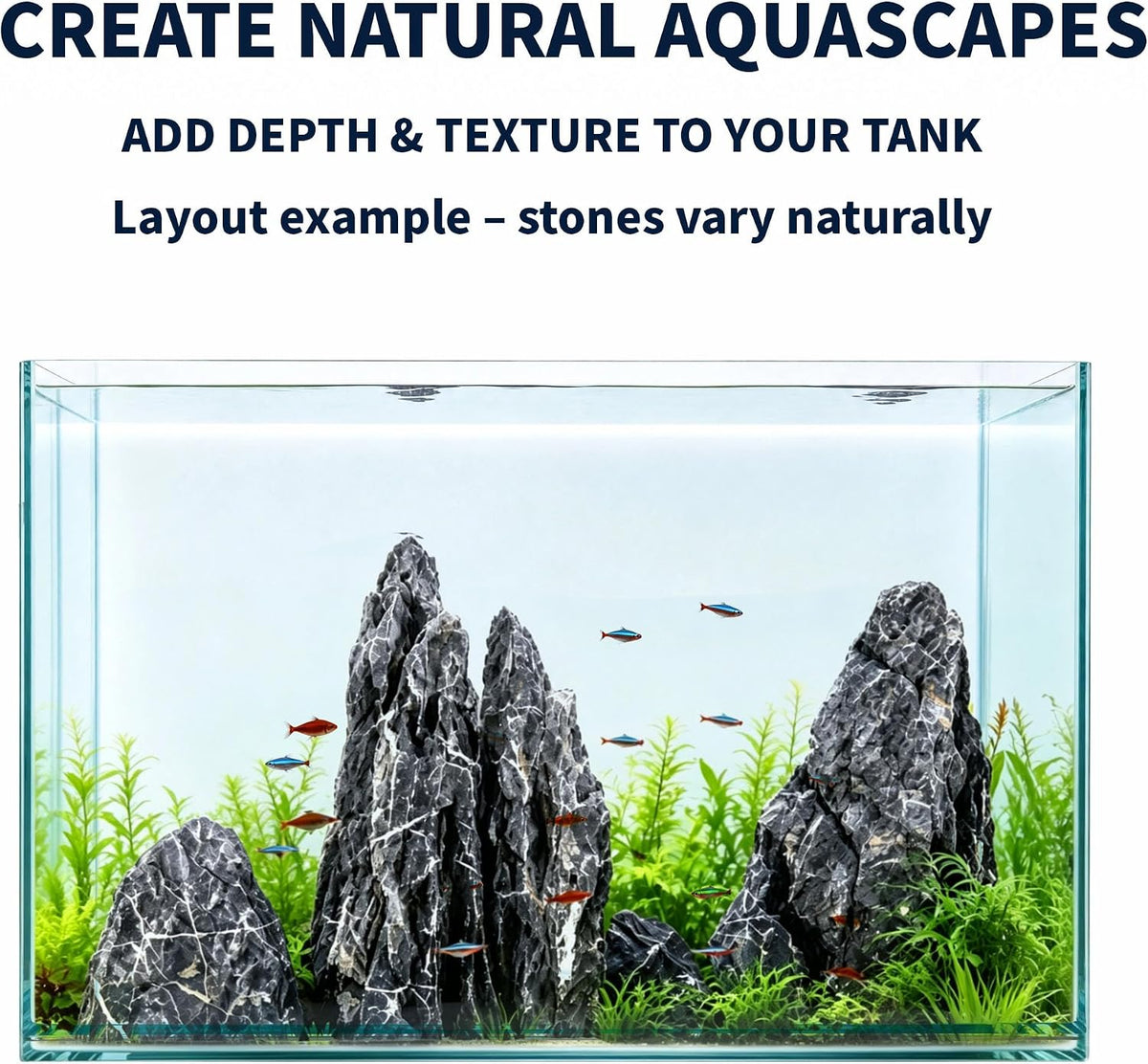 Dragon Stone Aquascaping Rocks, Aquarium Stone Set - 20 lb (4–10") / Seiryu-Stone - image 2