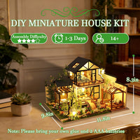 OZJAY Warm Christmas Lodge miniature house kit for adults with LED lights - view 24
