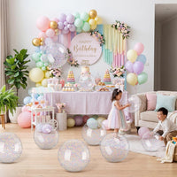 Civaner 10 Pcs Inflatable Glitter Beach Balls 16 Inch - Colorful / Foam - image 4