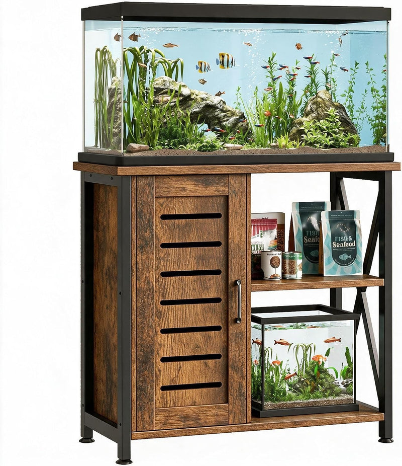 20-29 Gallon Fish Tank Stand - Rustic Brown / 20-29 Gallon