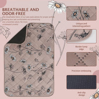 IEUUMLER Washable Pee Pads for Dogs - Muted Coffee Daisy / 24"X18"-2pcs - image 2
