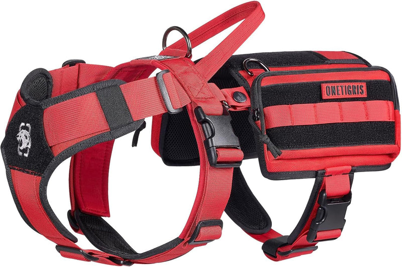 OneTigris Service Dog Vest Harness - M / Red