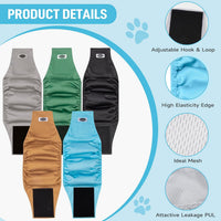 Tuiskusa Male Dog Diapers - Green Coffee / Large - image 4