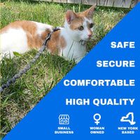 Travel Cat Harness and Bungee Leash Set, Large Cats, Kitten - Checkered - image 4