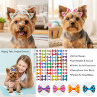 Dog Hair Bows Small Puppy Clips for Pet Grooming Accessories Doggy - 60pcs dog hair clips - image 2