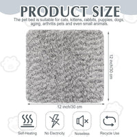 Drydiet 4 Pack Self Warming Cat Mat for Pets - 12 x 12 Inch / Gray / Solid - image 2