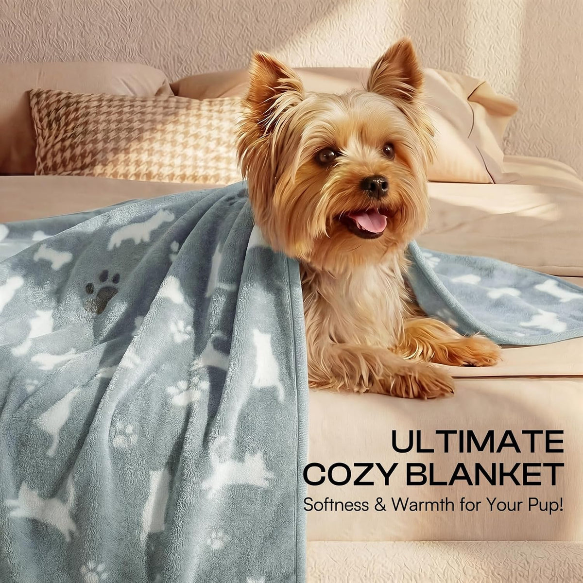 Luciphia 3 Pack Cute Dog Blankets Soft Fleece for Small Puppy Cat - Catnap Crew / 30x20 inch (Pack of 3) - image 3