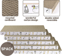 PatiencET Cat Scratch Pad with Box - Flat - 5 Pack - image 3