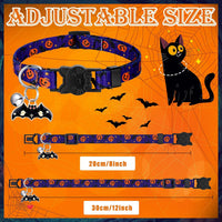 8 Pcs Halloween Cat Collars Breakaway with Bell - Ghost - image 3