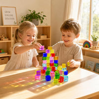 Woodtoe 24 PCS Rainbow Blocks Set - 64 PCS Rainbow Blocks - image 4